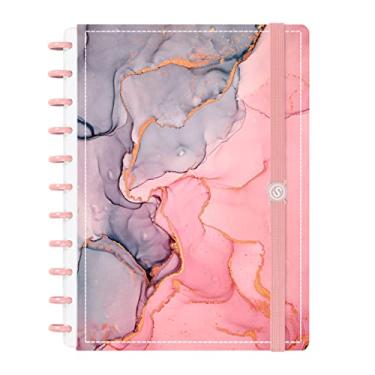 Imagem de Caderno De Disco ISCOOL Inteligente G Mármore Rosa E Cinza