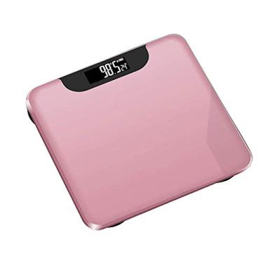 Imagem de balança de banheiro digital, balança de pesagem, balança de gordura corporal bluetooth, escala de display retroiluminada inteligente, 180 kg, ouro rosa