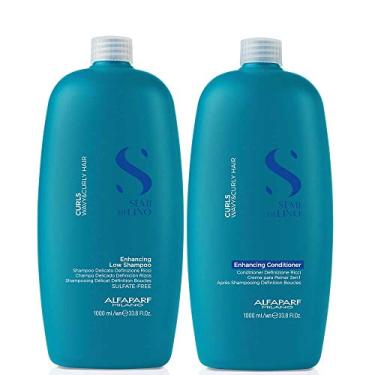 Imagem de Kit Low Shampoo E Condicionador Alfaparf Sdl Curls 1 Litro