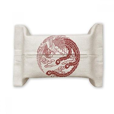 Imagem de Bolsa de linho de algodão com desenho de animais de mosca de duas Phoenixes