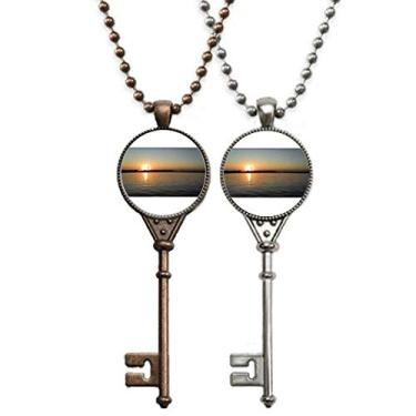 Imagem de OFFbb-USA Sun from Horizon Art Deco Presente Fashion Chaveiro Colar Pingente Joias Decoração de Casal