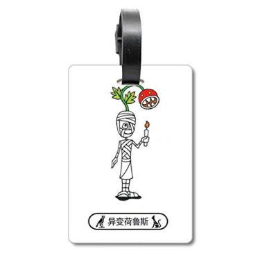 Imagem de Egypt Mummy Halloween Mutation Horus Mala Etiqueta Bagagem Cartão de Bagagem Scutcheon Etiqueta
