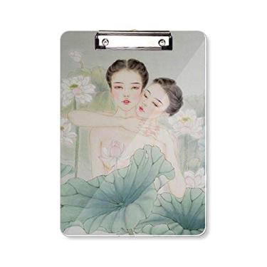 Imagem de Beauty with Lotus Prancheta em aquarela estilo chinês A4