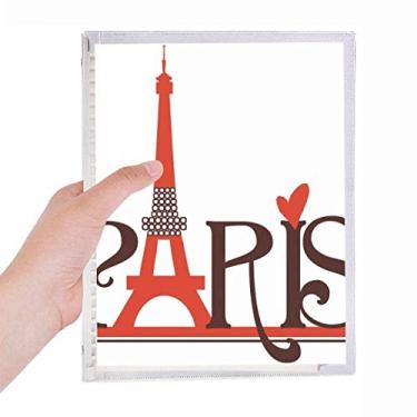 Imagem de Caderno Eiffel Torre Paris França Cultura Cidade Campo Folhas Soltas Diário Recarregável Diário Papelaria