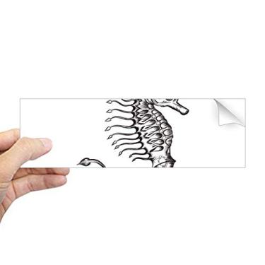 Imagem de DIYthinker Adesivo retangular de para-choque com ilustração da vida marinha do hipocampo para notebook decalque de janela