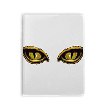 Imagem de Caderno de desenho animado com estampa de olho de gato e capa macia Diário