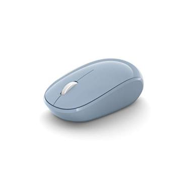 Imagem de Microsoft Mouse Bluetooth - azul pastel. Design confortável, uso direito/esquerdo, roda de rolagem de 4 vias, mouse bluetooth sem fio para PC/laptop/desktop, funciona com computadores Mac/Windows