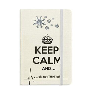 Imagem de Caderno com frase Keep Calm preto engraçado grosso flocos de neve inverno