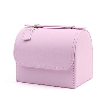 Imagem de Caixa de joias, princesa europeia joias simples brincos anel colar caixa de maquiagem