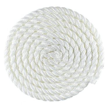 Imagem de Corda de nylon premium branca torcida (1,5 cm x 7,6 m) - Linha utilitária multiuso