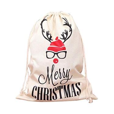 Imagem de heave Sacos grandes de cordão de Natal sacos de embrulho de presente sacos de doces sacos de armazenamento para festa de Natal saco de lembrancinhas saco de presente saco de presente saco de presente B