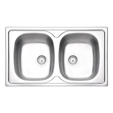 Imagem de Cuba Sobrepor Tramontina Sigma 2 Cubas Inox Pré-polido 86x50