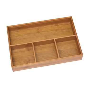 Imagem de Lipper International 824 Bamboo Wood 4-Compartment Organizer Tray, 11 5/8" x 7 7/8" x 1 3/4"