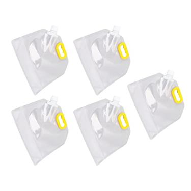 Imagem de Saco de Armazenamento Selado para Grãos, Saco Transparente para Armazenamento de Grãos de Segurança Alimentar 5 Peças Portátil Engrossado Alça para Nozes para Arroz (1,5kg)