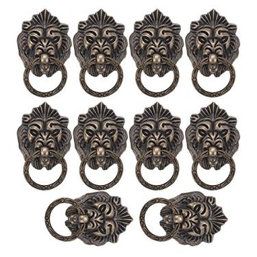 Imagem de Puxadores Decorativos De Flor Vintage OKJHFD, Puxadores De Móveis 10 Pçs, Puxadores Em Forma De Cabeça De Animal Exclusivo Vintage Para Gavetas, Caixas De Joias