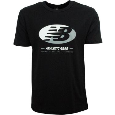 Imagem de Camiseta New Balance Essentials Big Logo Preta Masculina-Masculino