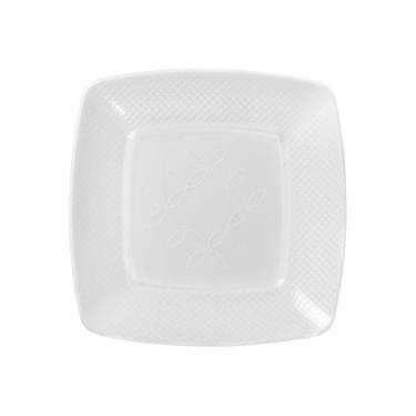 Imagem de Prato Quadrado 50 Cm Branco C/ 10 Un.
