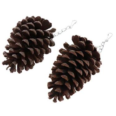 Imagem de Kesoto Brinquedos de mastigar pássaro de pinheiro natural para papagaio