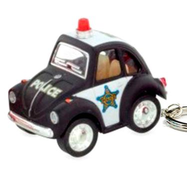 Imagem de Chaveiro Miniatura Fusca Volkswagen Policial Escala 1:64