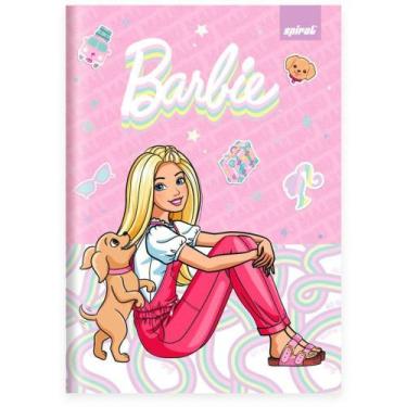 Imagem de Caderno 1/4 Capa Dura Costurado 80 Folhas Barbie - Spiral