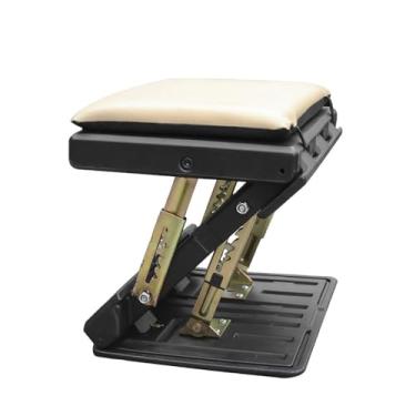 Imagem de Descanso para os pés do assento do carro Banco ergonômico para os pés Apoio para os pés ajustável para escritório, 4 alturas ajustáveis, viagens de carro para adultos e crianças,Beige