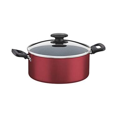 Imagem de Caçarola Em Alumínio Com Revestimento Interno Antiaderente Starflon T1 Ø22cm Tramontina Vermelha