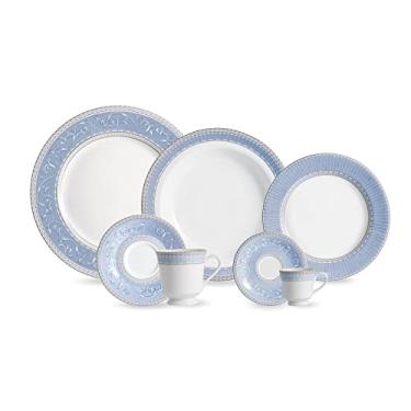 Imagem de Serviço de Jantar, Chá e Café 42 Peças em Porcelana, Modelo Redondo Itamaraty, Decoração Diva, Multicor, Assinada por Cláudia Matarazzo, Porcelana Schmidt