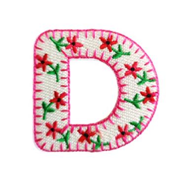 Imagem de 5 Pçs Patches de letras de chenille adesivos de ferro em remendos de letras universitárias com glitter, remendos bordados costurados para roupas chapéu camisa bolsa (Muticolor, D)