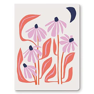 Imagem de Studio Oh! Caderno floral forrado com encadernação copta, 192 páginas, diário de capa dura Keep Blossoming, rosa/lavanda, 16,5 cm x 21,8 cm