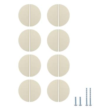 Imagem de Evionlin 16 puxadores de gaveta infantis semi-circulares coloridos de liga de alumínio de 12,7 cm off-white - puxadores de armário funcionais e funcionais