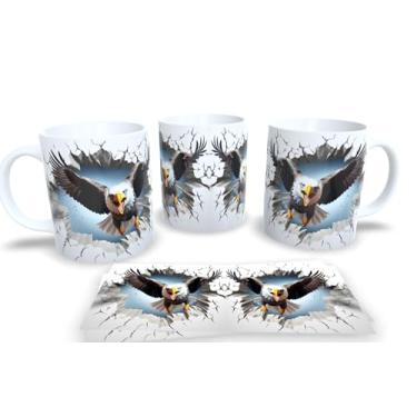 Imagem de Canecas 3D com a Arte Espelhada Aguia (Aguia 4)