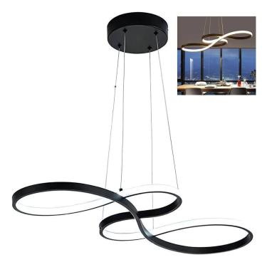 Imagem de Lustre Arco Infitino 3 em 1 Pendente Iluminaçao Luxo Sala Recepçao Hall de Entrada Rest...