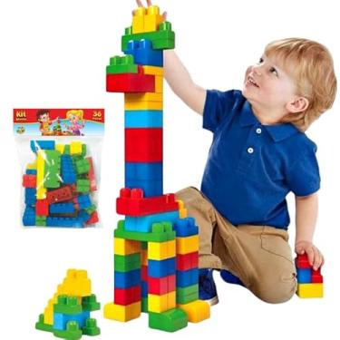 Imagem de Brinquedo Blocos De Montar 36peças Grandes Infantil Criança
