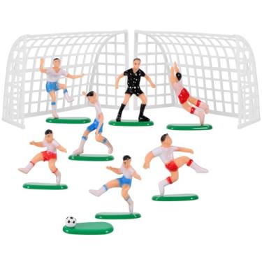 Imagem de Bonecos de futebol em miniatura 1 conjunto de mini jogadores de futebol futebol mini jogadores de futebol tema de futebol decorações de bolo para meninos decorações de chá de aniversário de futebol