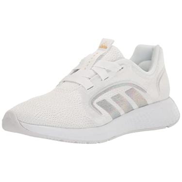 Imagem de adidas Tênis de corrida feminino Edge Lux 5, Branco/Branco/Ouro Fosco, 5.5