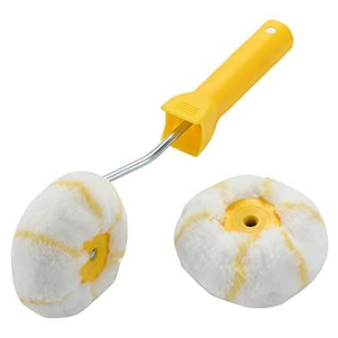 Imagem de Kit de rolo de pintura de canto, 3 peças, melhor rolo de canto para paredes e tetos para uso com tintas à base de água, óleo ou esmaltadas, ferramenta de pincel de rolo de pintura de canto