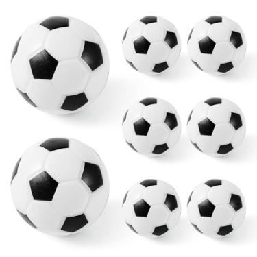 Imagem de XIHIRCD 8 peças de reposição de bolas de pebolim, bolas de mesa de futebol de 3,5 cm, mini bolas de futebol pequenas, acessórios para jogos de futebol, crianças, adultos, festas, clubes