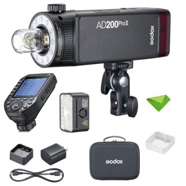 Imagem de GODOX AD200 Pro II AD200Pro II 200Ws 2.4G Flash Strobe+Godox XProII-N Trigger, 0.01-1.8s Reciclagem Bi-Color LED Modelagem TTL Pocket Monolight para Câmeras DSLR
