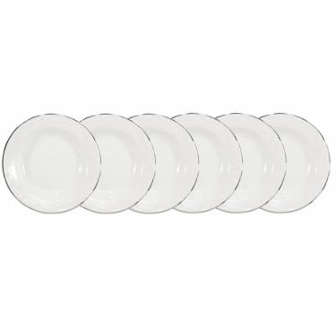 Imagem de Conjunto de Pratos Fundos 06 Peças Pomerode Prata Schmidt