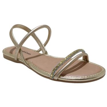 Imagem de Sandália Rasteira Casual Infantil Menina Com Tiras Pink Cats V2962