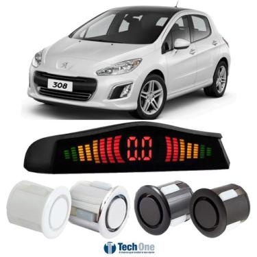 Imagem de Sensor De Estacionamento Ré Display Led Peugeot 308 - Tech One, Preto 