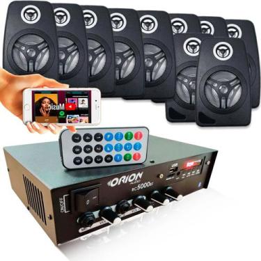 Imagem de Receiver rc7000 500w + 5 pares caixas de parede pretas - ORION