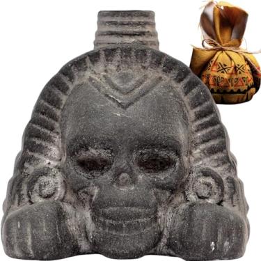 Imagem de Apito da Morte Asteca Real Screaming Aztec da ZBOSS por ITZCOEHUA - Gritos de Som Humano Autênticos Mais de 125 decibéis Alto, Colecionável, Design Asteca em Obsidiana Preta, Autodefesa