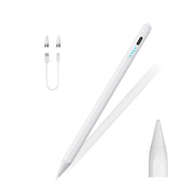 Imagem de Caneta Digital Pencil Stylus Compatível com Ipad Apple Android Xiaomi Alta Precisão Palm Rejection Ponta Para Desenho e Escrita Natural Branca 1.0mm Sensibilidade na Inclinação – VOLT3M