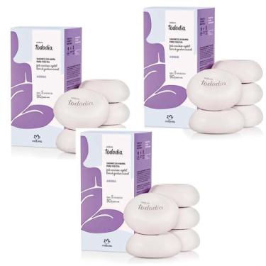 Imagem de Kit 3 caixas sabonetes em barra Natura Todo dia Algodão - total do kit