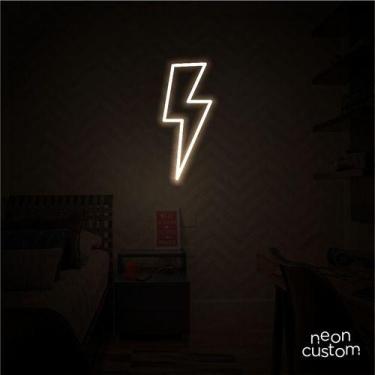 Imagem de luminaria letreiro Neon Led Raio  60x25 luminoso decoração p/ selfie -