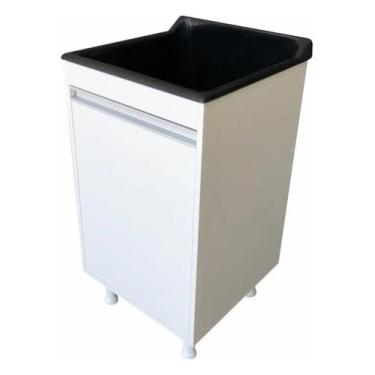 Imagem de Balcão De Lavanderia Com Tanque Marmorite - MDFácil Móveis Ltda,  Pret