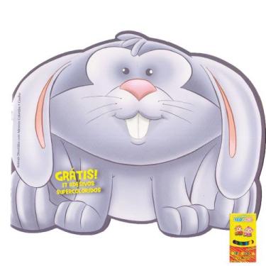 Imagem de Livro Ilustrado Coelho Coelhinho Divertido Para Pintar, Colar E Se Div