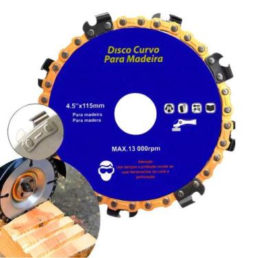 Imagem de Disco Para Esmerilhadeira Curvo Ideal Para Madeira Cortes 115mm - NEW