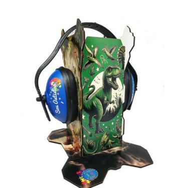 Imagem de Kit Suporte Autistas Abafador Sons 11 Db Dinossauros - Coleção Tea E A